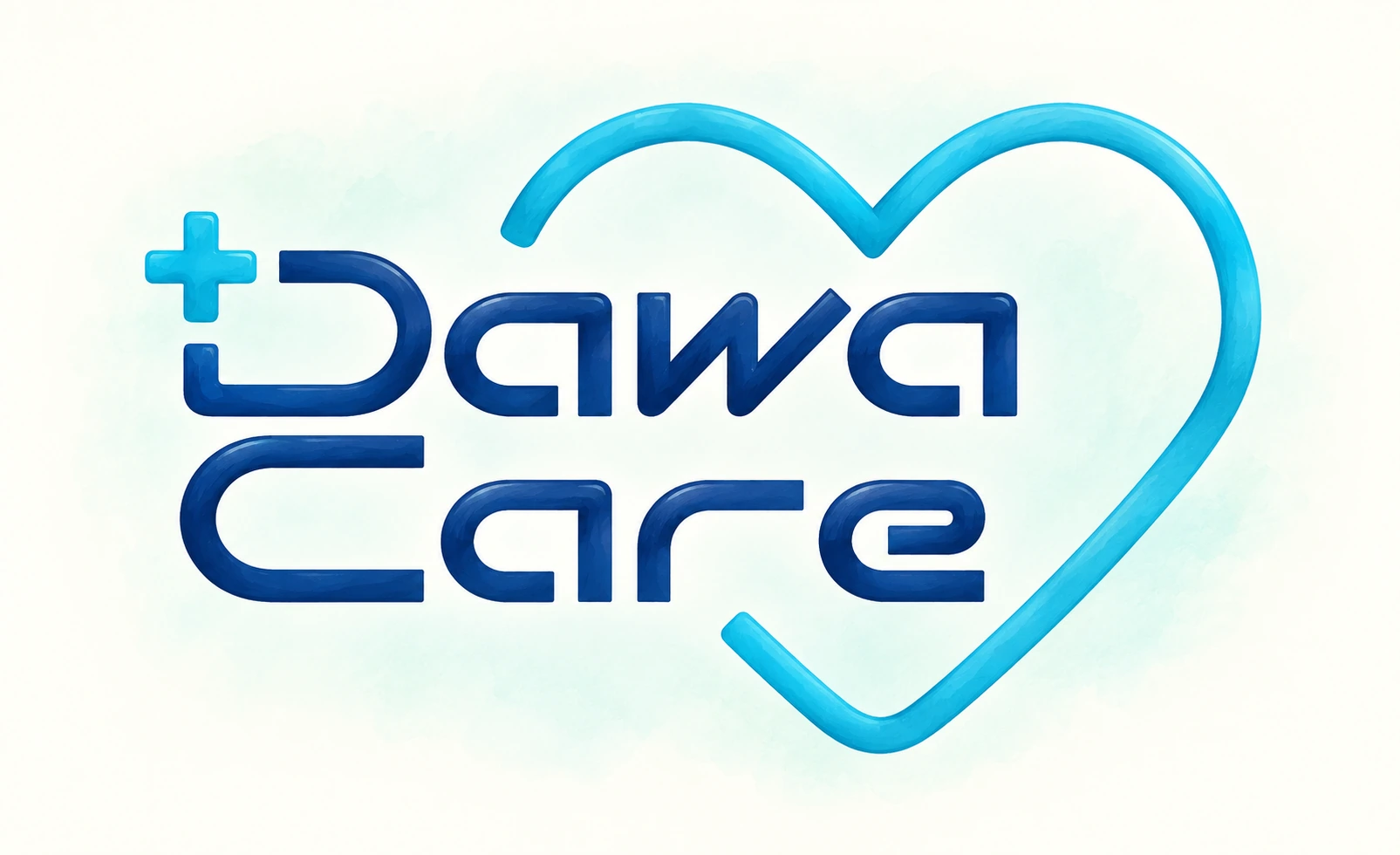 DawaCare 标志的绘本风格品牌图
