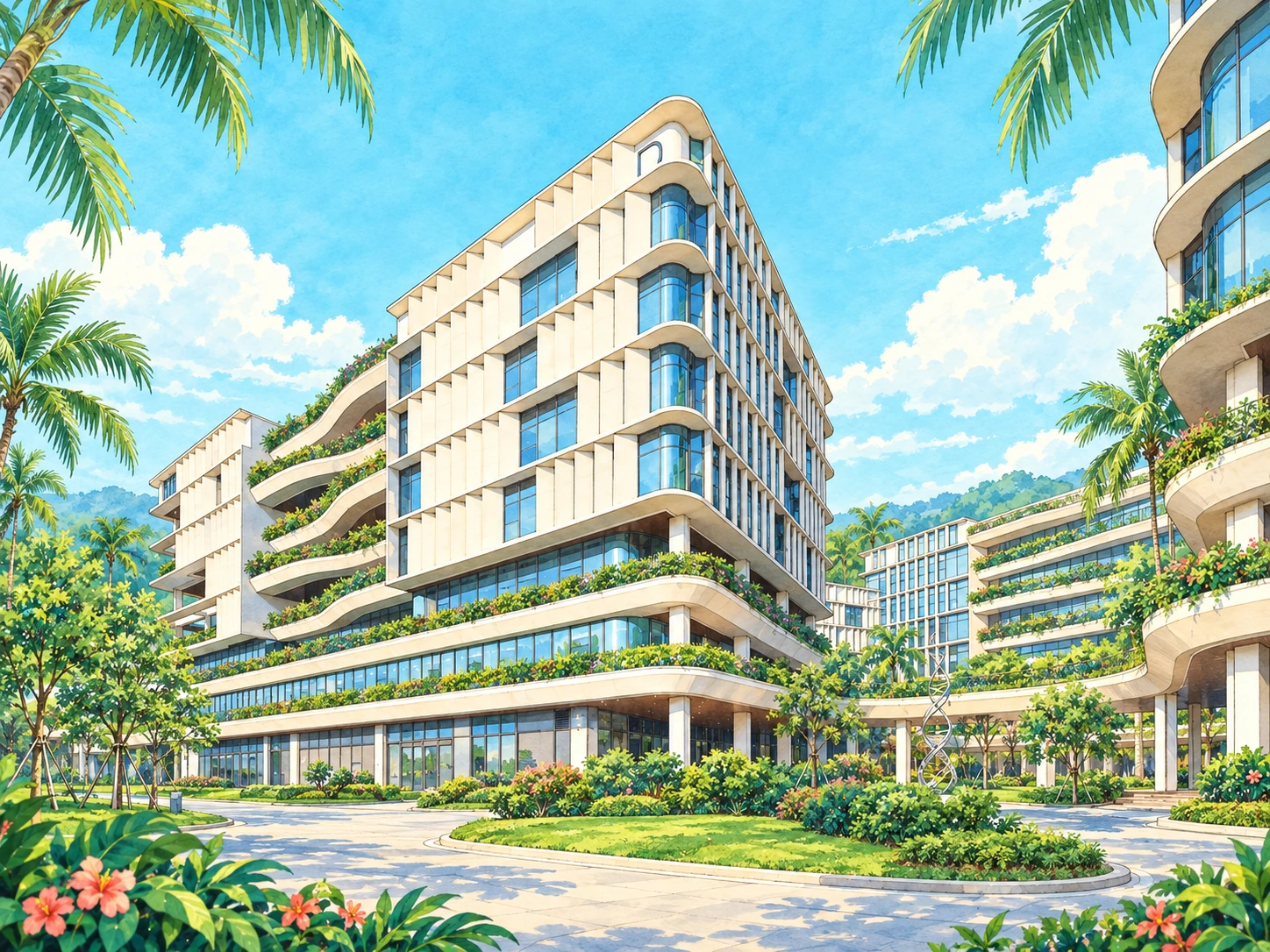 海南德雅医院 · 所在园区外观